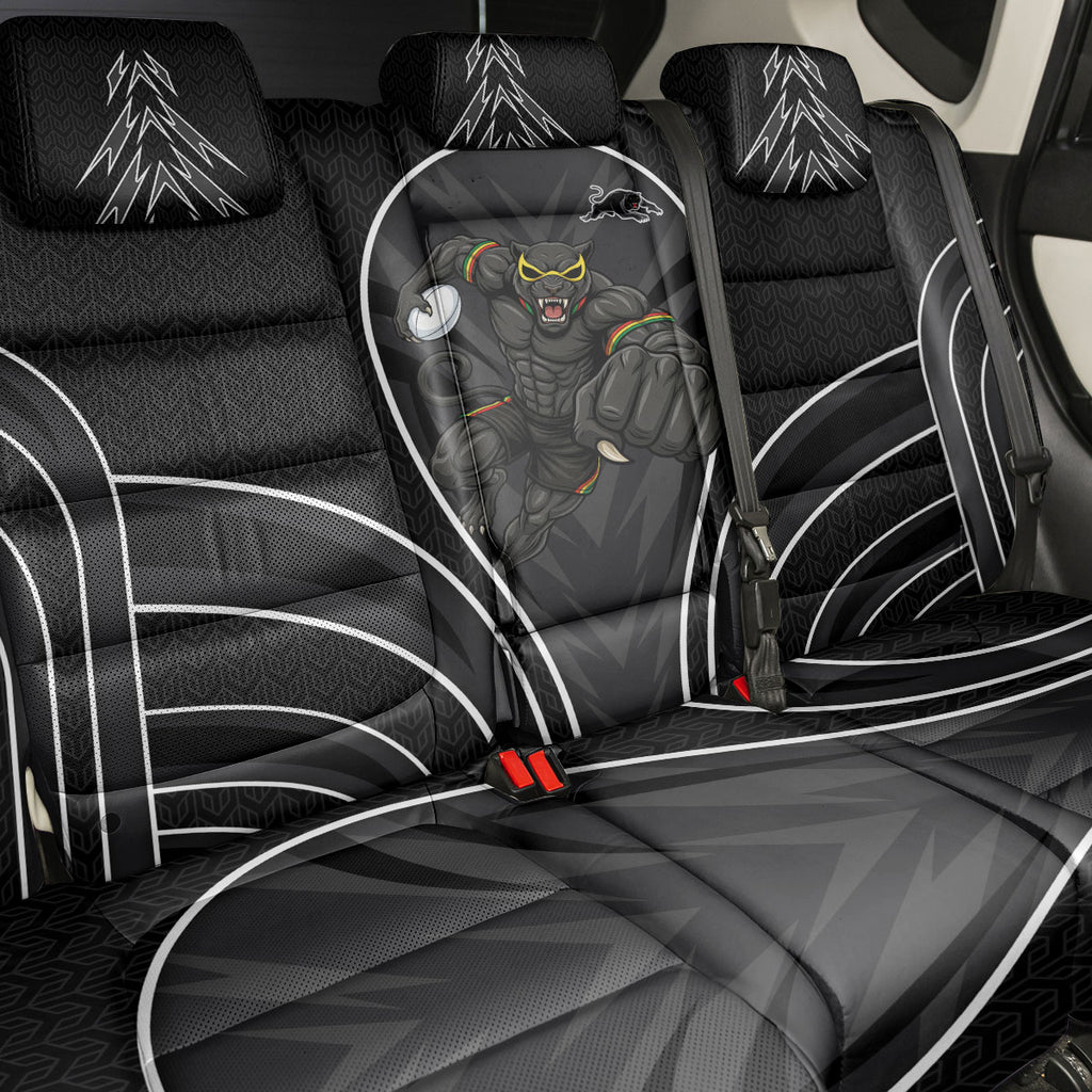 Penrith Panthers Rugby Mascot Back Car Seat Cover Australian Rugby Culture - Tribal Inspired Black Panther