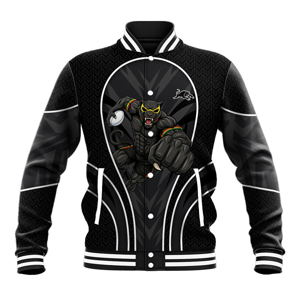 Penrith Panthers Rugby Mascot Baseball Jacket Australian Rugby Culture - Tribal Inspired Black Panther