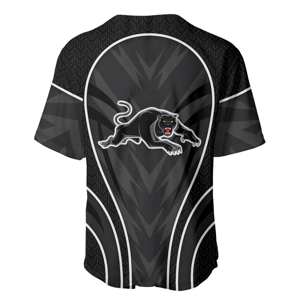 Penrith Panthers Rugby Mascot Baseball Jersey Australian Rugby Culture - Tribal Inspired Black Panther