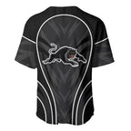 Penrith Panthers Rugby Mascot Baseball Jersey Australian Rugby Culture - Tribal Inspired Black Panther