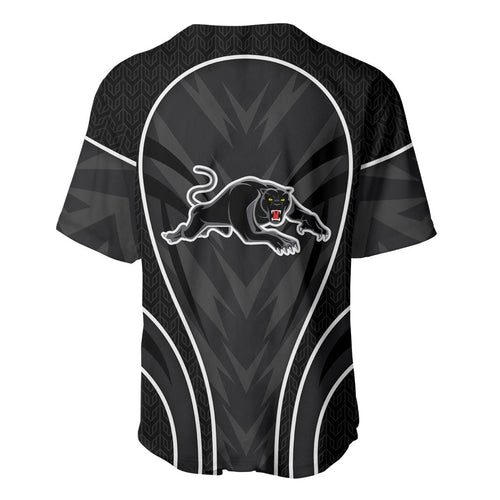 Penrith Panthers Rugby Mascot Baseball Jersey Australian Rugby Culture - Tribal Inspired Black Panther