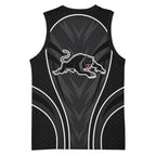 Penrith Panthers Rugby Mascot Basketball Jersey Australian Rugby Culture - Tribal Inspired Black Panther