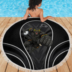 Penrith Panthers Rugby Mascot Beach Blanket Australian Rugby Culture - Tribal Inspired Black Panther