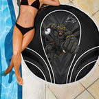 Penrith Panthers Rugby Mascot Beach Blanket Australian Rugby Culture - Tribal Inspired Black Panther