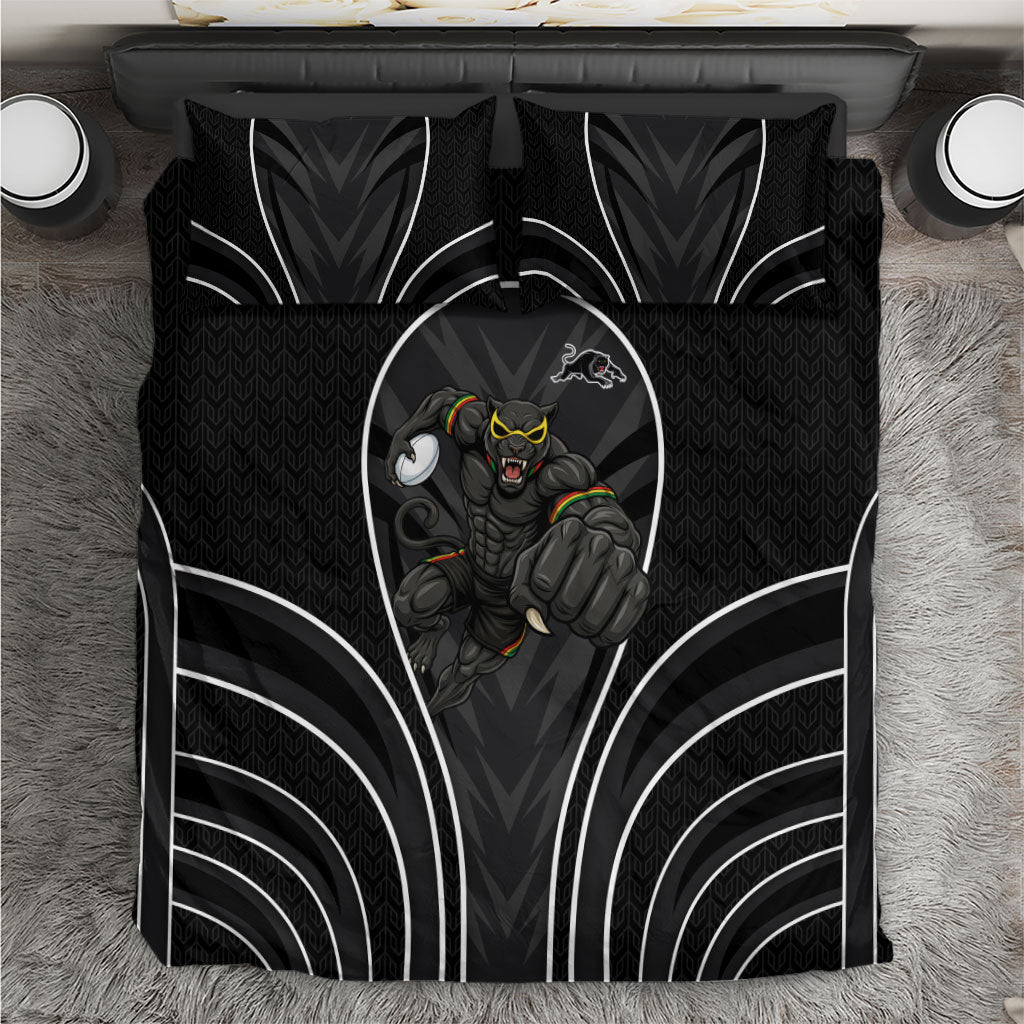 Penrith Panthers Rugby Mascot Bedding Set Australian Rugby Culture - Tribal Inspired Black Panther