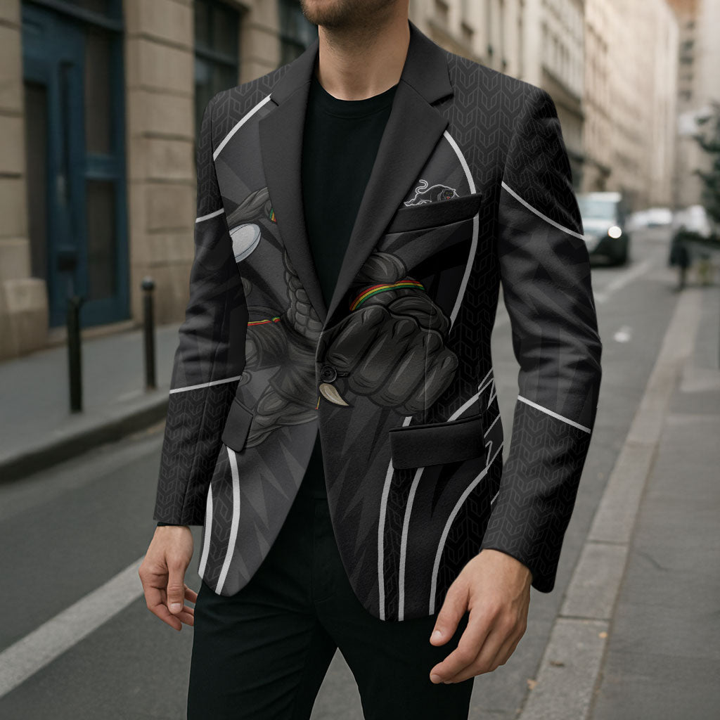Penrith Panthers Rugby Mascot Blazer Australian Rugby Culture - Tribal Inspired Black Panther
