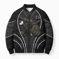 Penrith Panthers Rugby Mascot Bomber Puffer Jacket Australian Rugby Culture - Tribal Inspired Black Panther
