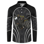 Penrith Panthers Rugby Mascot Button Sweatshirt Australian Rugby Culture - Tribal Inspired Black Panther