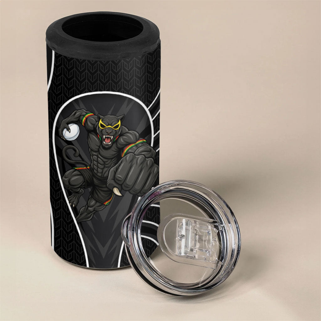Penrith Panthers Rugby Mascot 4 in 1 Can Cooler Tumbler Australian Rugby Culture - Tribal Inspired Black Panther