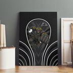 Penrith Panthers Rugby Mascot Canvas Wall Art Australian Rugby Culture - Tribal Inspired Black Panther