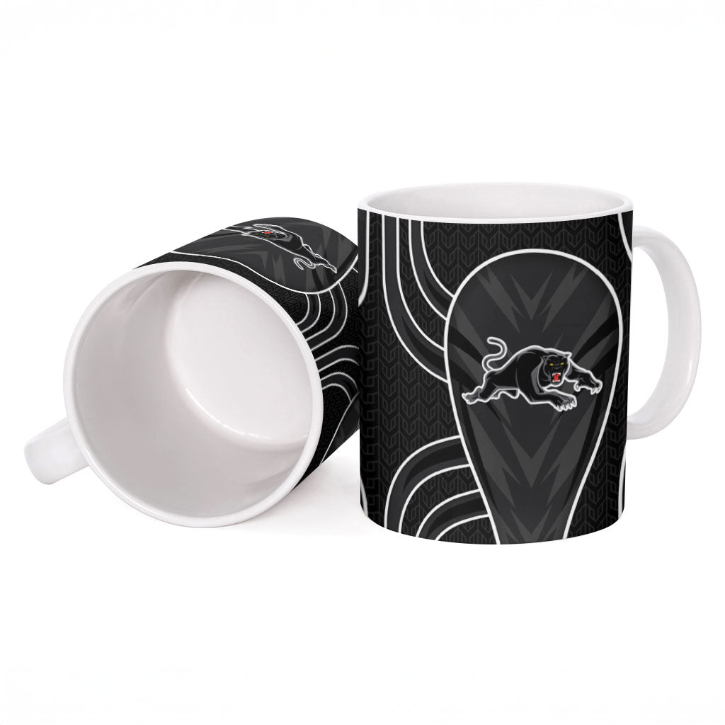 Penrith Panthers Rugby Mascot Ceramic Mug Australian Rugby Culture - Tribal Inspired Black Panther