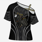 Penrith Panthers Rugby Mascot Cross Shoulder Shirt Australian Rugby Culture - Tribal Inspired Black Panther
