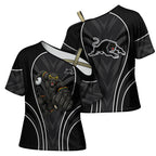 Penrith Panthers Rugby Mascot Cross Shoulder Shirt Australian Rugby Culture - Tribal Inspired Black Panther
