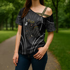 Penrith Panthers Rugby Mascot Cross Shoulder Shirt Australian Rugby Culture - Tribal Inspired Black Panther