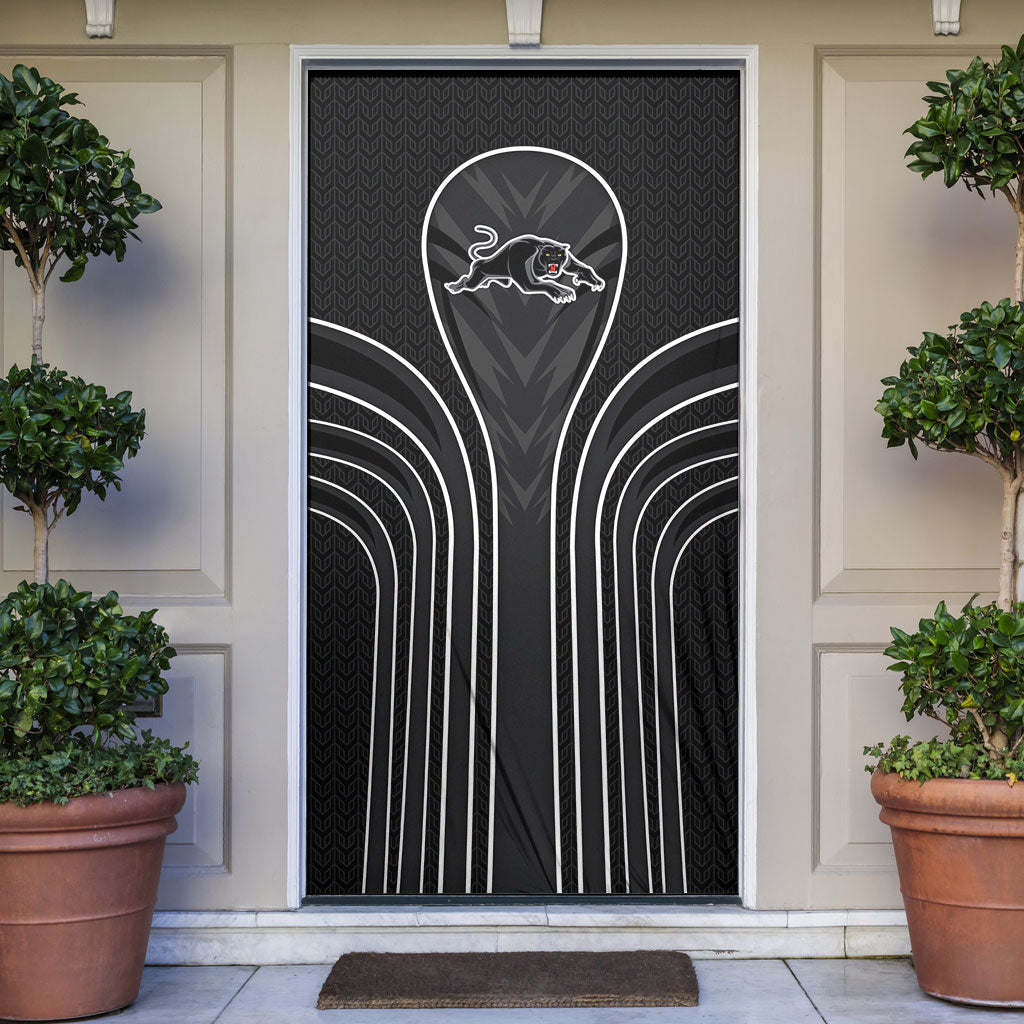 Penrith Panthers Rugby Mascot Door Cover Australian Rugby Culture - Tribal Inspired Black Panther
