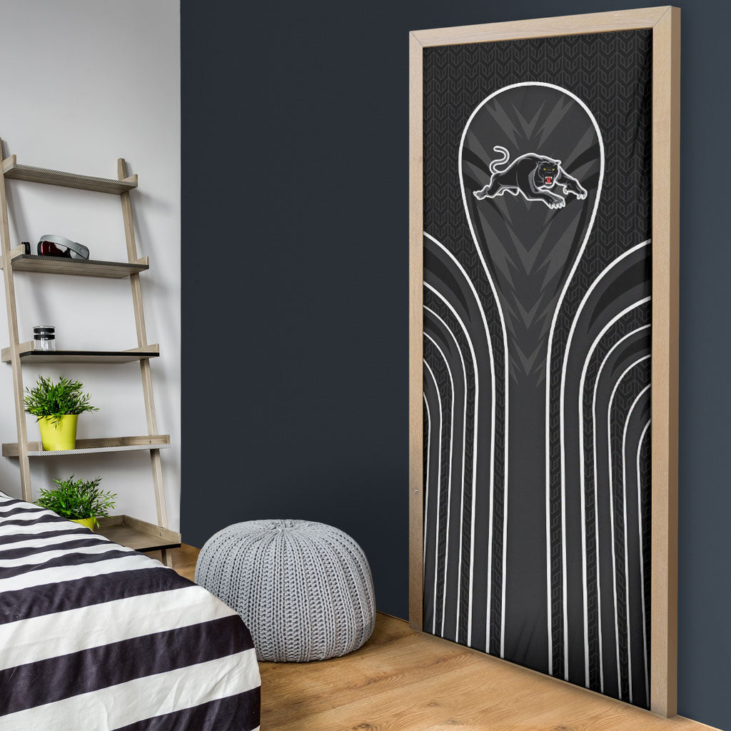 Penrith Panthers Rugby Mascot Door Cover Australian Rugby Culture - Tribal Inspired Black Panther
