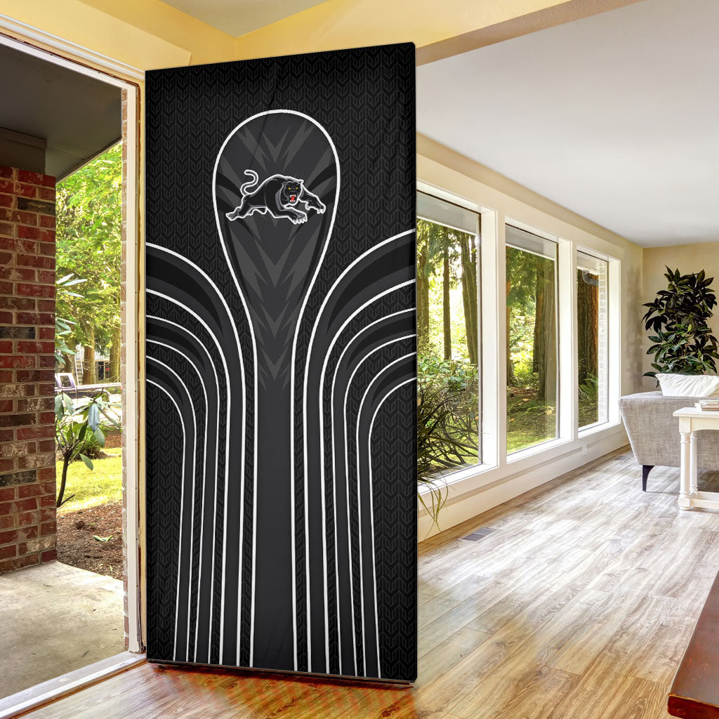 Penrith Panthers Rugby Mascot Door Cover Australian Rugby Culture - Tribal Inspired Black Panther