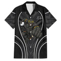 Penrith Panthers Rugby Mascot Family Matching Long Sleeve Bodycon Dress and Hawaiian Shirt Australian Rugby Culture - Tribal Inspired Black Panther