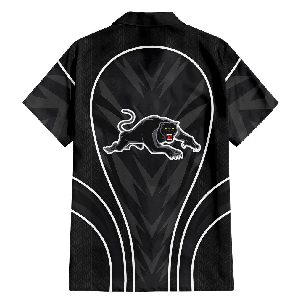 Penrith Panthers Rugby Mascot Family Matching Mermaid Dress and Hawaiian Shirt Australian Rugby Culture - Tribal Inspired Black Panther