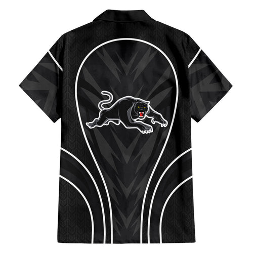 Penrith Panthers Rugby Mascot Family Matching Mermaid Dress and Hawaiian Shirt Australian Rugby Culture - Tribal Inspired Black Panther