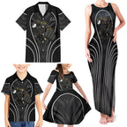 Penrith Panthers Rugby Mascot Family Matching Tank Maxi Dress and Hawaiian Shirt Australian Rugby Culture - Tribal Inspired Black Panther