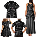 Penrith Panthers Rugby Mascot Family Matching Tank Maxi Dress and Hawaiian Shirt Australian Rugby Culture - Tribal Inspired Black Panther