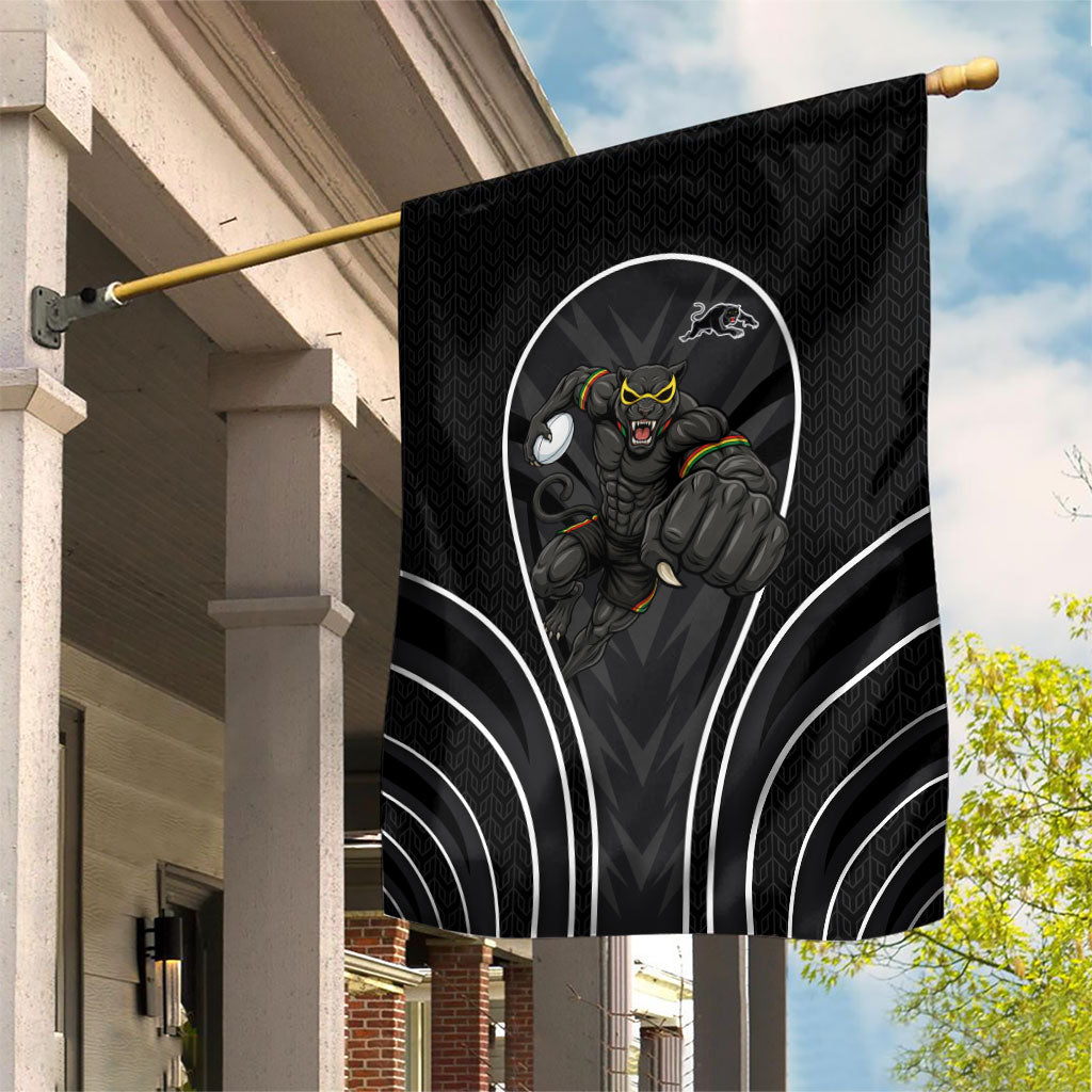 Penrith Panthers Rugby Mascot Garden Flag Australian Rugby Culture - Tribal Inspired Black Panther