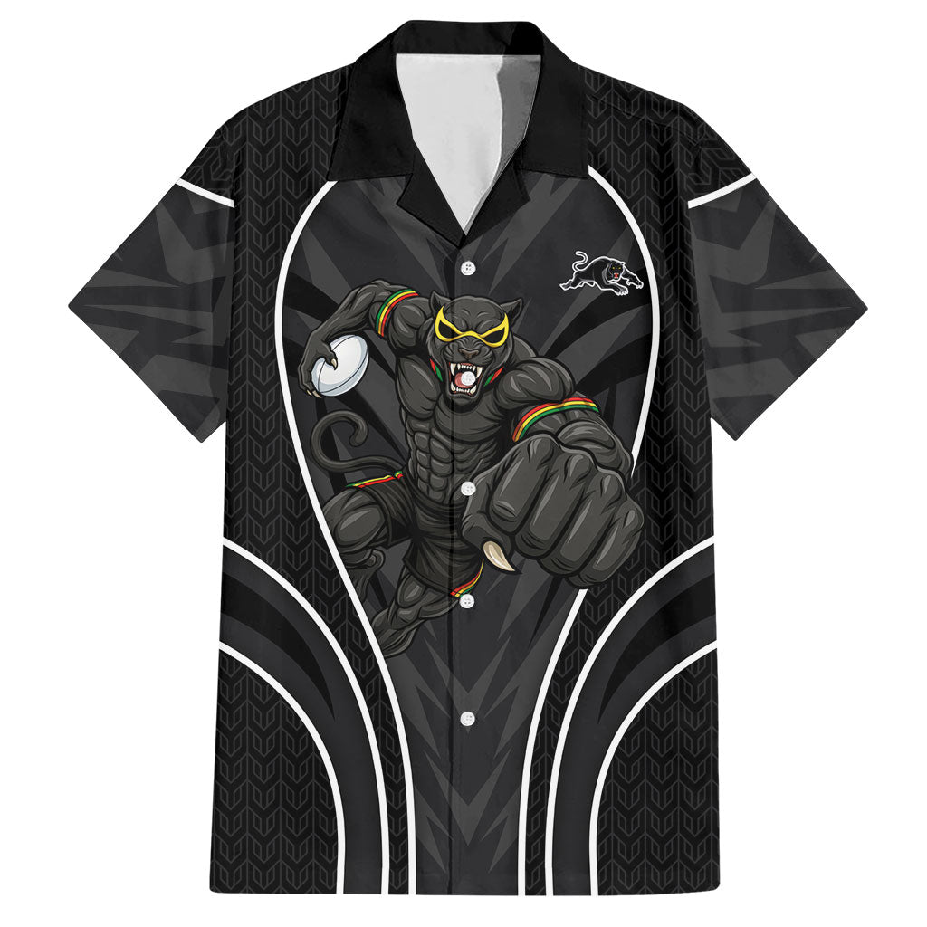 Penrith Panthers Rugby Mascot Hawaiian Shirt Australian Rugby Culture - Tribal Inspired Black Panther