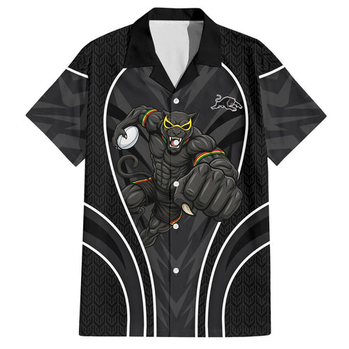 Penrith Panthers Rugby Mascot Hawaiian Shirt Australian Rugby Culture - Tribal Inspired Black Panther