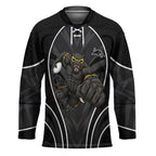 Penrith Panthers Rugby Mascot Hockey Jersey Australian Rugby Culture - Tribal Inspired Black Panther