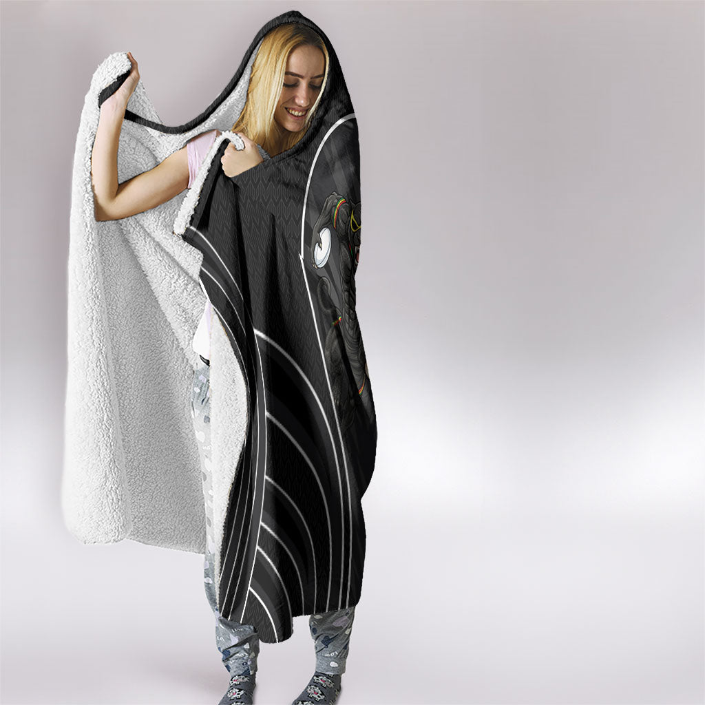 Penrith Panthers Rugby Mascot Hooded Blanket Australian Rugby Culture - Tribal Inspired Black Panther