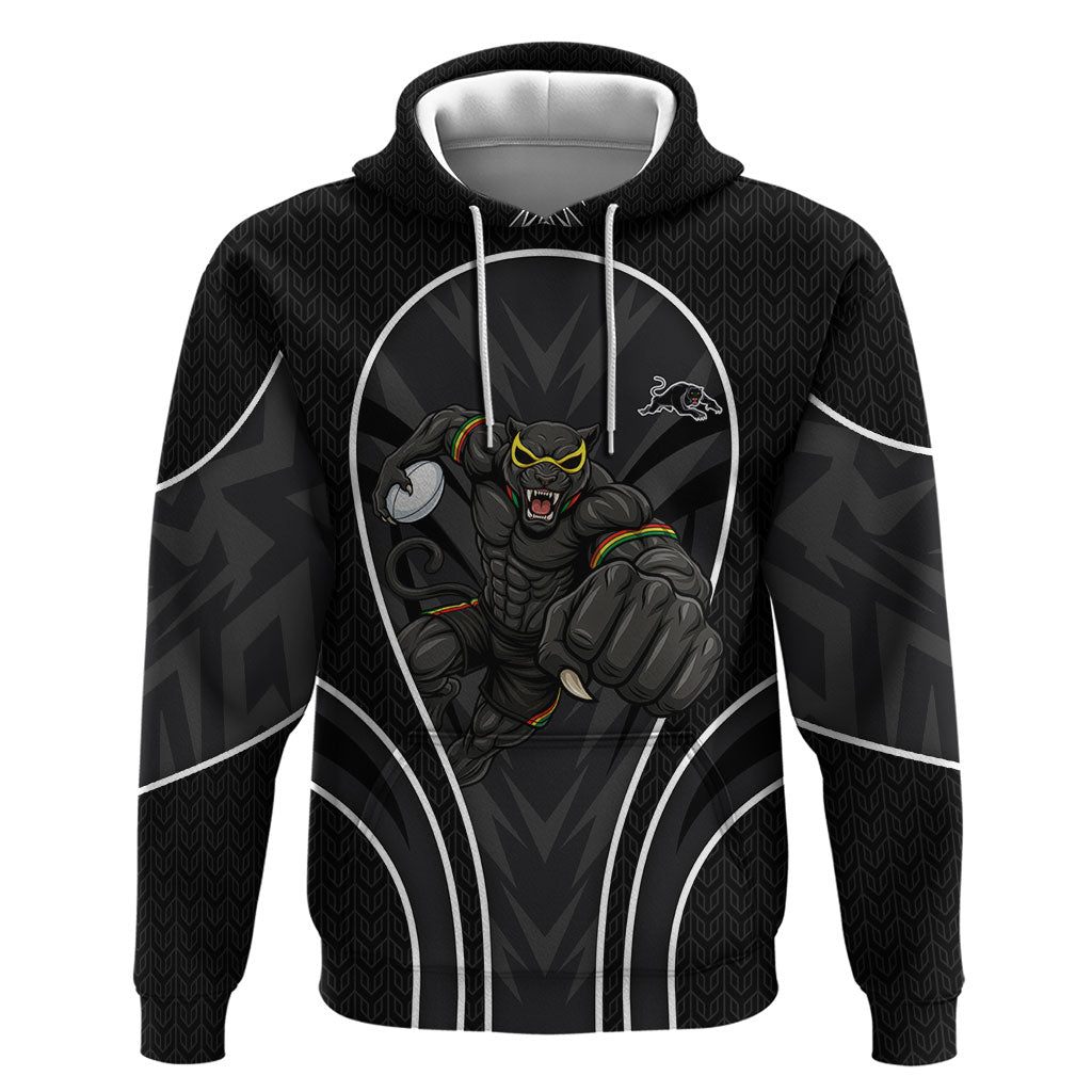 Penrith Panthers Rugby Mascot Hoodie Australian Rugby Culture - Tribal Inspired Black Panther