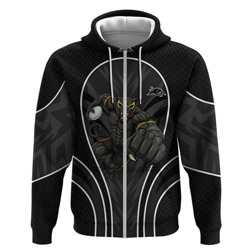 Penrith Panthers Rugby Mascot Hoodie Australian Rugby Culture - Tribal Inspired Black Panther