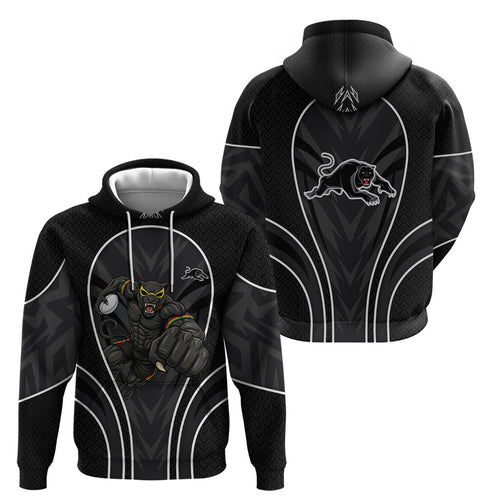 Penrith Panthers Rugby Mascot Hoodie Australian Rugby Culture - Tribal Inspired Black Panther