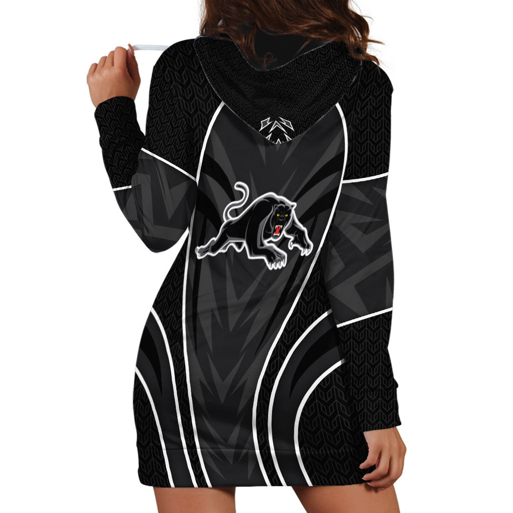 Penrith Panthers Rugby Mascot Hoodie Dress Australian Rugby Culture - Tribal Inspired Black Panther