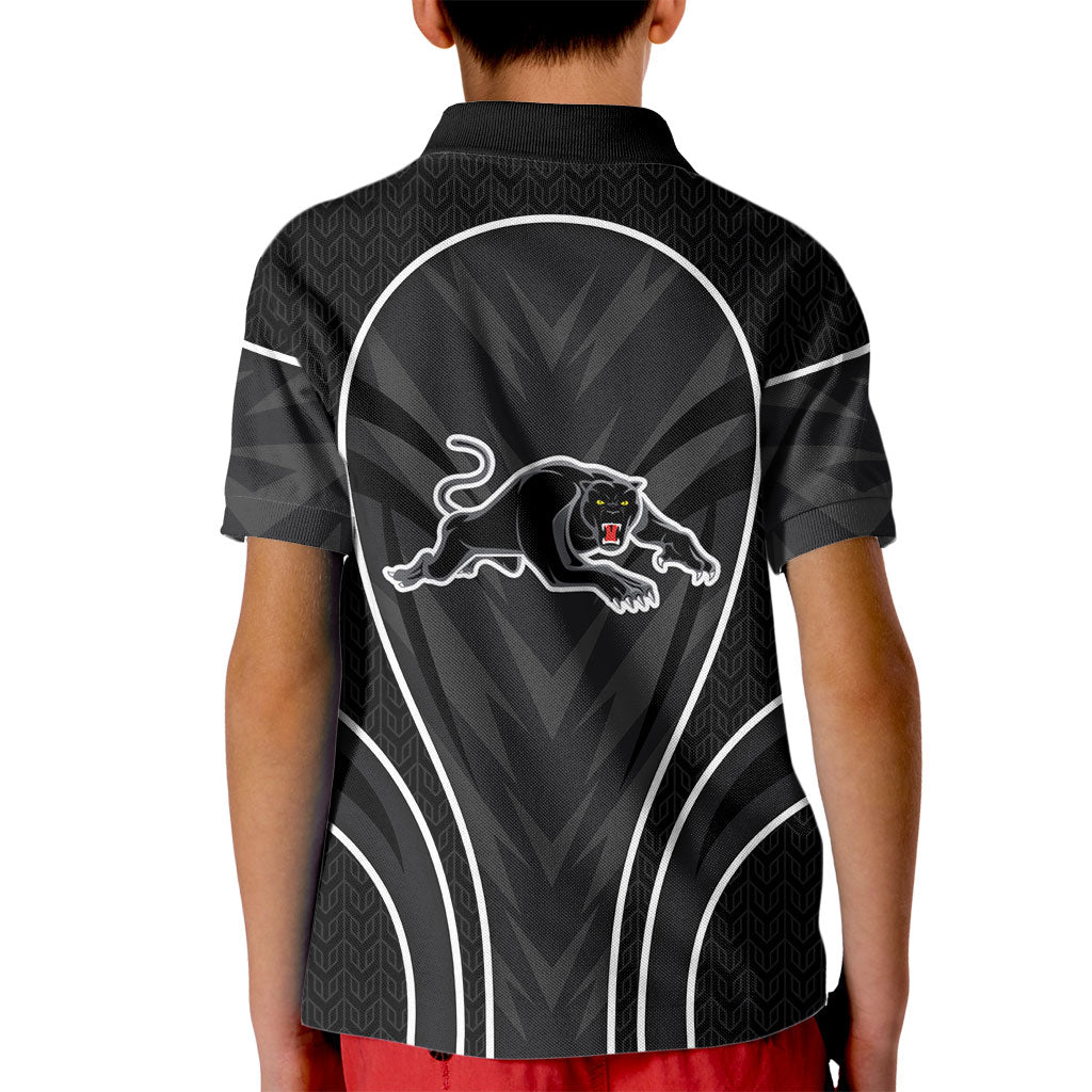Penrith Panthers Rugby Mascot Kid Polo Shirt Australian Rugby Culture - Tribal Inspired Black Panther