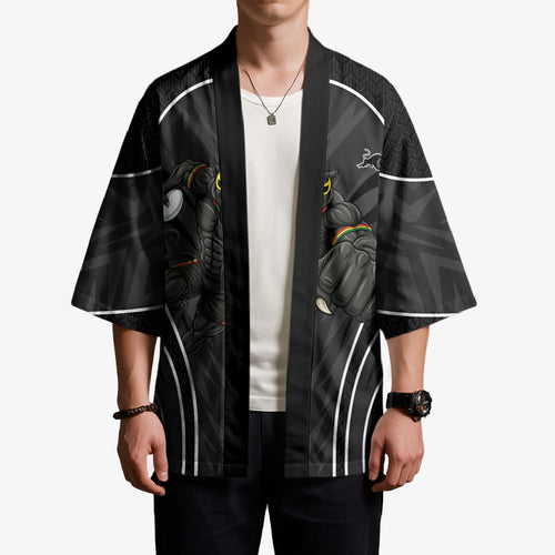 Penrith Panthers Rugby Mascot Kimono Australian Rugby Culture - Tribal Inspired Black Panther