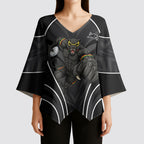 Penrith Panthers Rugby Mascot Kimono Sleeve Blouse Australian Rugby Culture - Tribal Inspired Black Panther