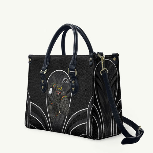 Penrith Panthers Rugby Mascot Leather Bag Australian Rugby Culture - Tribal Inspired Black Panther