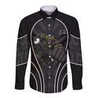 Penrith Panthers Rugby Mascot Long Sleeve Button Shirt Australian Rugby Culture - Tribal Inspired Black Panther