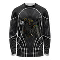 Penrith Panthers Rugby Mascot Long Sleeve Shirt Australian Rugby Culture - Tribal Inspired Black Panther