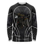 Penrith Panthers Rugby Mascot Long Sleeve Shirt Australian Rugby Culture - Tribal Inspired Black Panther