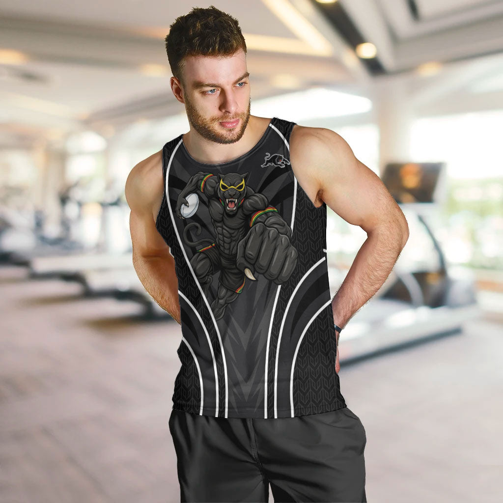 Penrith Panthers Rugby Mascot Men Tank Top Australian Rugby Culture - Tribal Inspired Black Panther