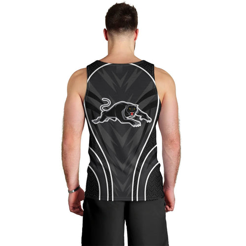 Penrith Panthers Rugby Mascot Men Tank Top Australian Rugby Culture - Tribal Inspired Black Panther