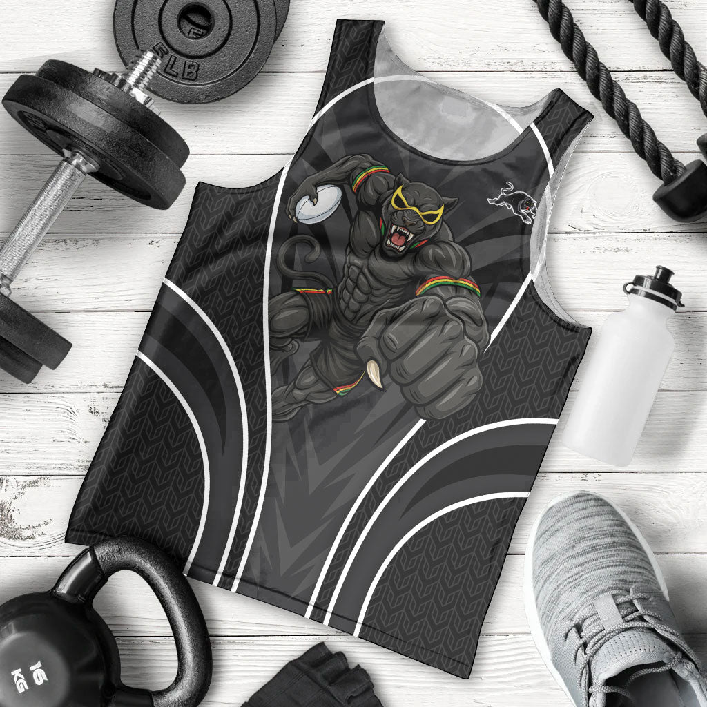 Penrith Panthers Rugby Mascot Men Tank Top Australian Rugby Culture - Tribal Inspired Black Panther