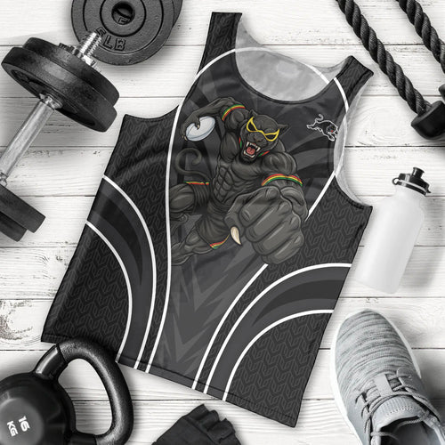 Penrith Panthers Rugby Mascot Men Tank Top Australian Rugby Culture - Tribal Inspired Black Panther