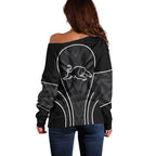 Penrith Panthers Rugby Mascot Off Shoulder Sweater Australian Rugby Culture - Tribal Inspired Black Panther