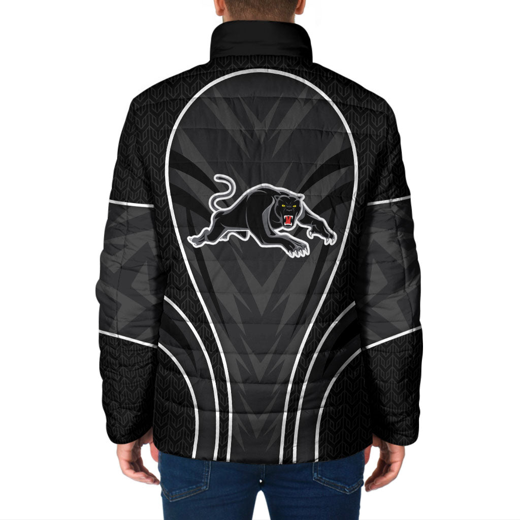 Penrith Panthers Rugby Mascot Padded Jacket Australian Rugby Culture - Tribal Inspired Black Panther