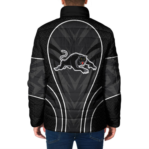 Penrith Panthers Rugby Mascot Padded Jacket Australian Rugby Culture - Tribal Inspired Black Panther