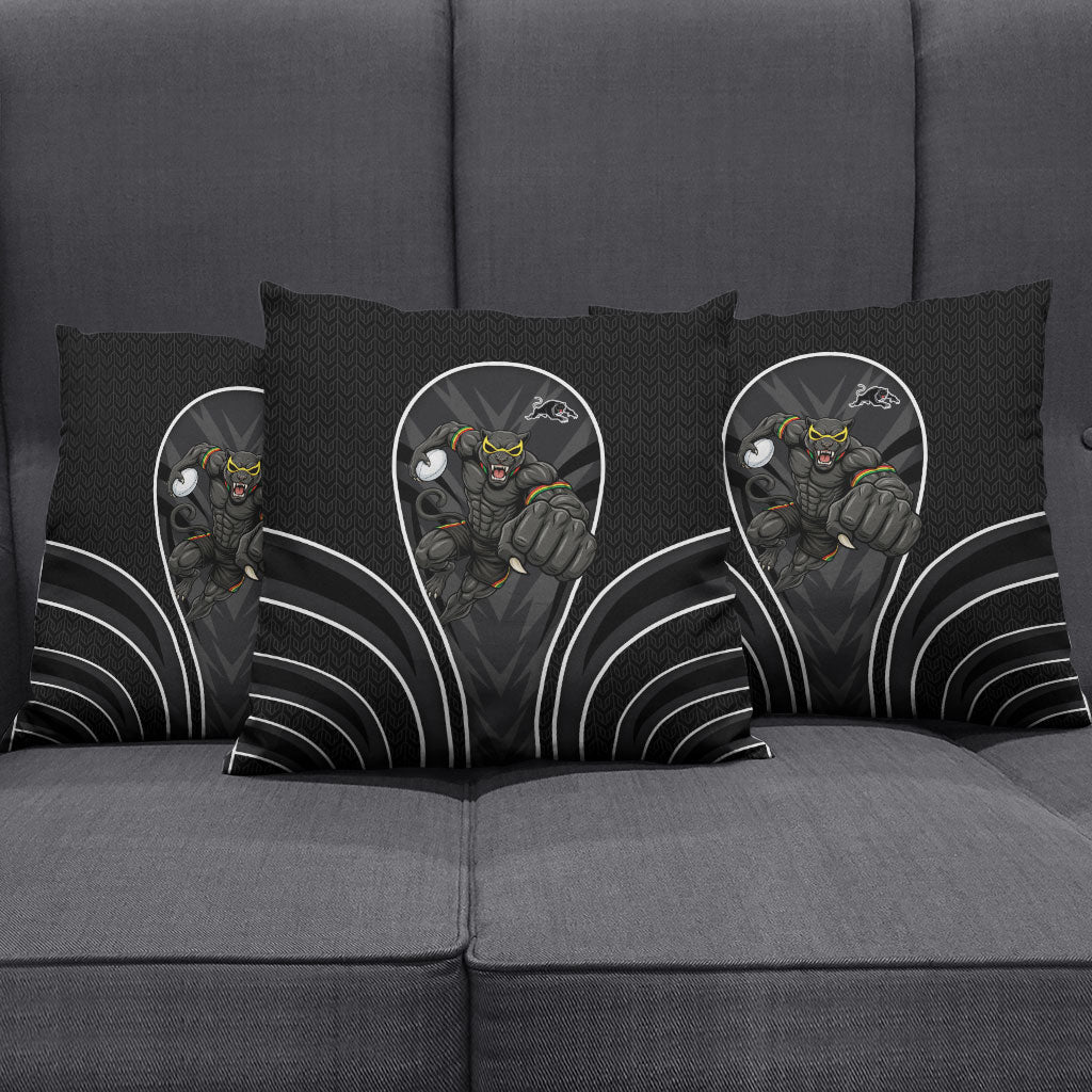 Penrith Panthers Rugby Mascot Pillow Cover Australian Rugby Culture - Tribal Inspired Black Panther